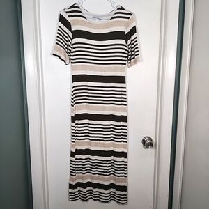 Velvet Torch Los Angeles Striped Lined Maxi Dress Juniors L/Women's S - Read